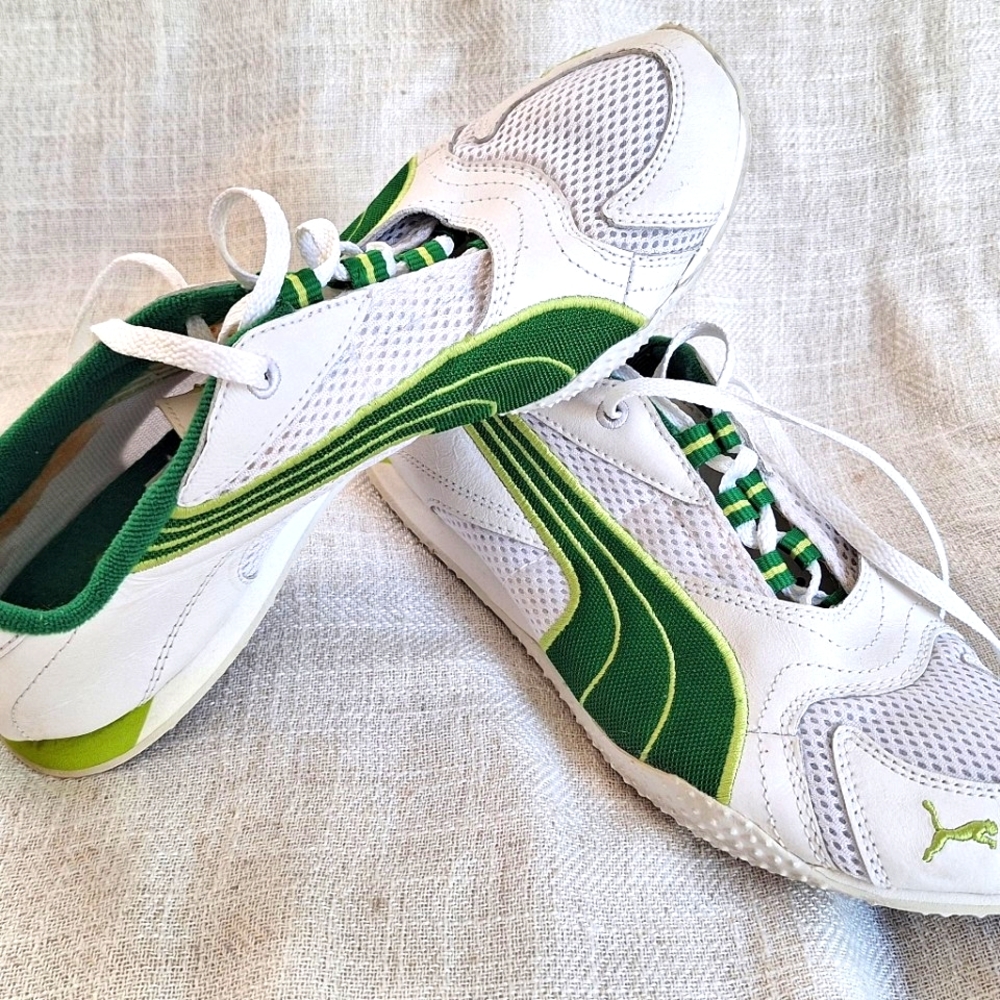 Puma H-Street Track & Field OG white and green Shoes 7.5